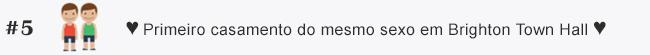 Primeiro casamento do mesmo sexo em Brighton Town Hall