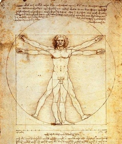 Homem Vitruviano, desenho de Leonardo DaVinci