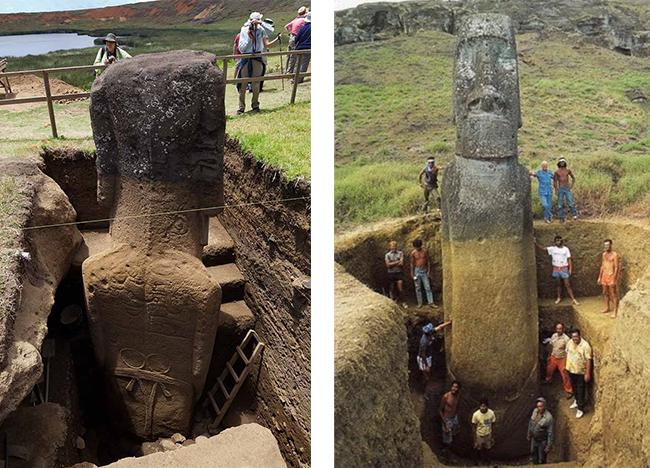 Estátua de pedra gigante da Ilha de Páscoa