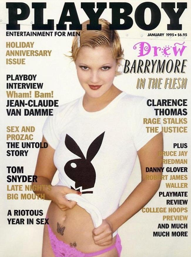 A atriz Drew Barrymore., em 1995.