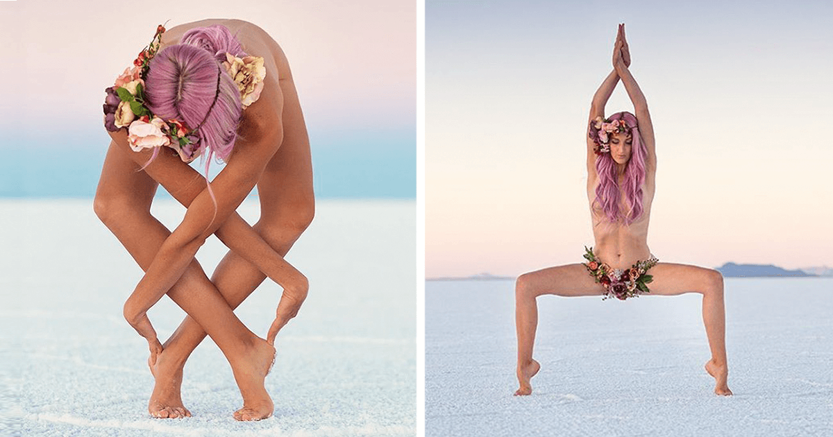 Mulher supera distúrbios mentais e inspira pessoas com poses de yoga