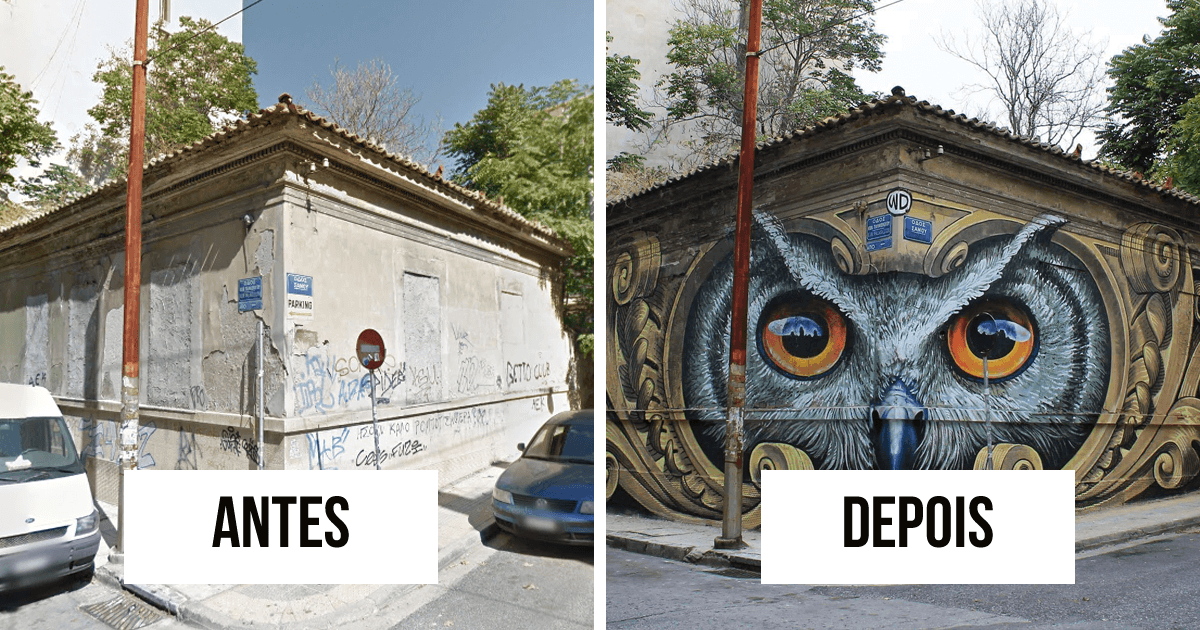 16 imagens ‘antes e depois’ de intervenções urbanas criativas