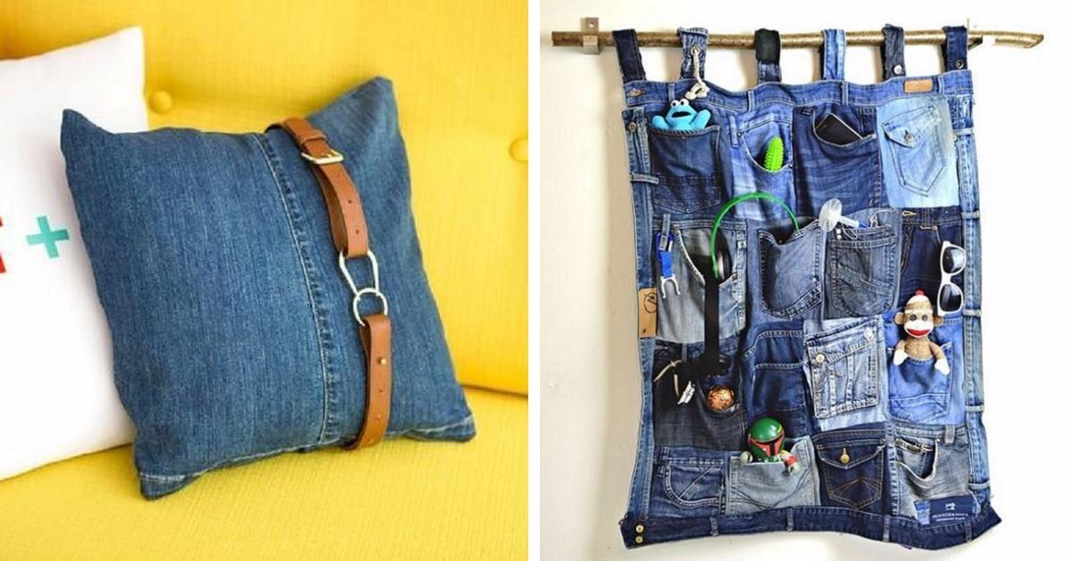 17 ideias criativas para reutilizar jeans velhos