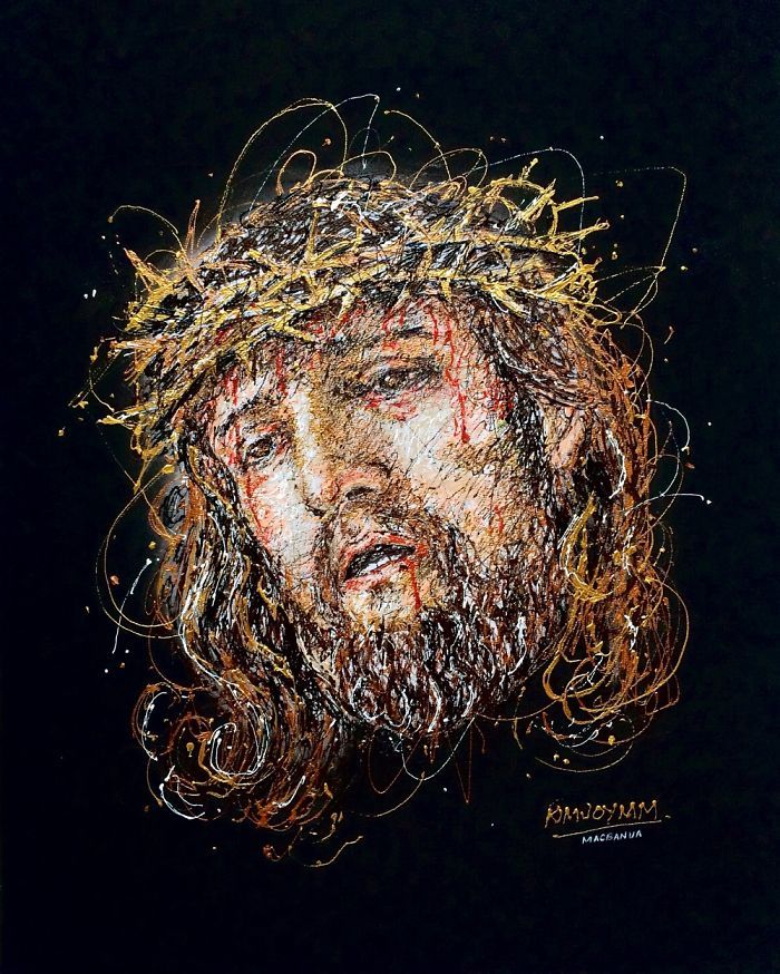 Arte com siringa Jesus Cristo 1