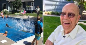 Idoso constrói piscina para crianças do bairro acabarem com o silêncio e a solidão da sua casa