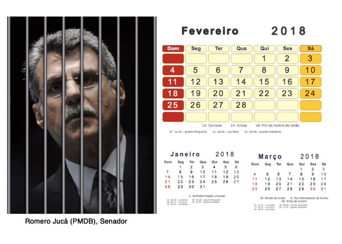 Calendário 2018 Políticos Presos (2)