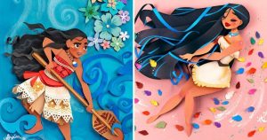 Artista brasileira cria obras inspiradas em filmes utilizando apenas papel