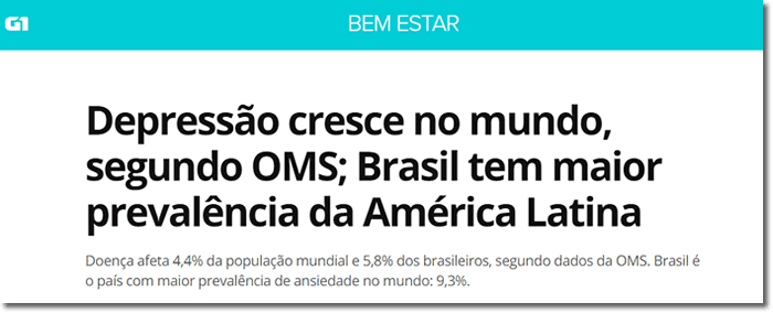 depressão e ansiedade no brasil