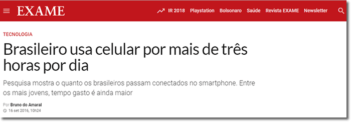 brasileiro e o uso do celular