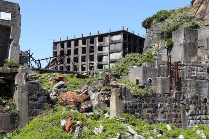 Ruínas na ilha de Hashima