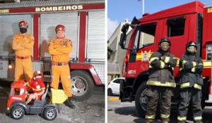 Bombeiros fazem plantão diferente e realizam sonho de criança