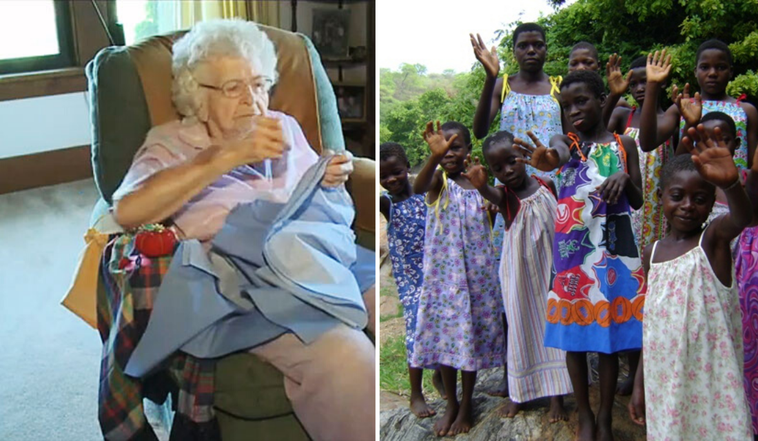 Essa senhora de 99 anos, presenteia uma menina carente, fazendo algo especial todos os dias