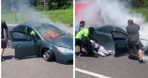 Homem toma atitude corajosa, resgata motorista desacordado e vídeo inspira a web