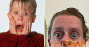 Macaulay Culkin aparece com a máscara mais HILÁRIA já usada na pandemia, concordam?