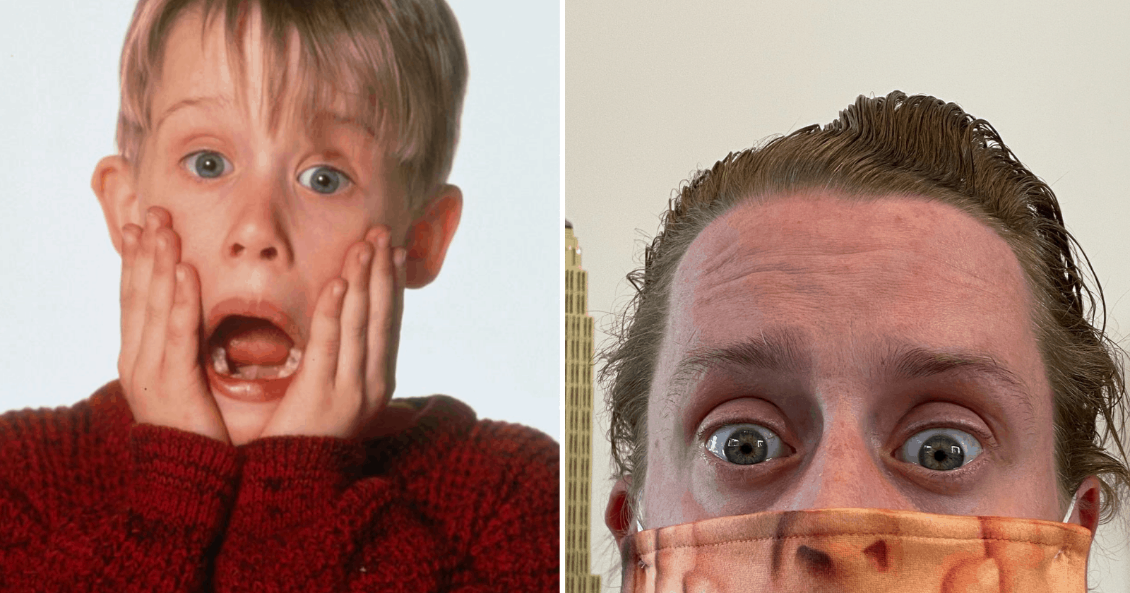 Macaulay Culkin aparece com a máscara mais HILÁRIA já usada na pandemia, concordam?