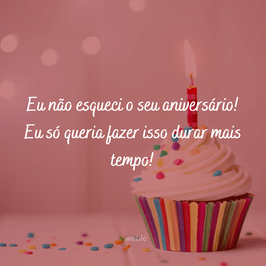 Mensagens de aniversário atrasado