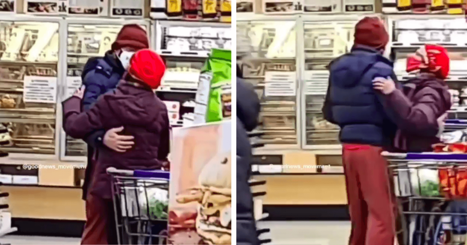 Casal de velhinhos é flagrado em momento romântico dentro de supermercado e reação da web é apaixonante!