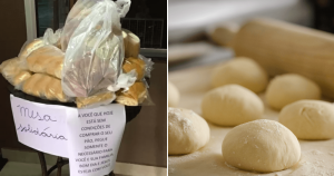 Padaria cria ‘mesa solidária’ e mobiliza comunidade para distribuir de pães de graça