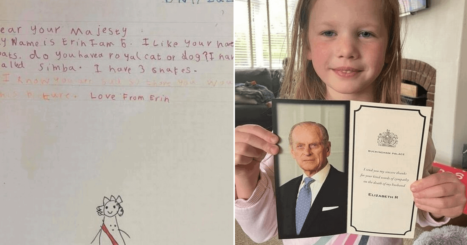 Rainha Elizabeth responde carta que recebeu de menina após a morte do príncipe Philip