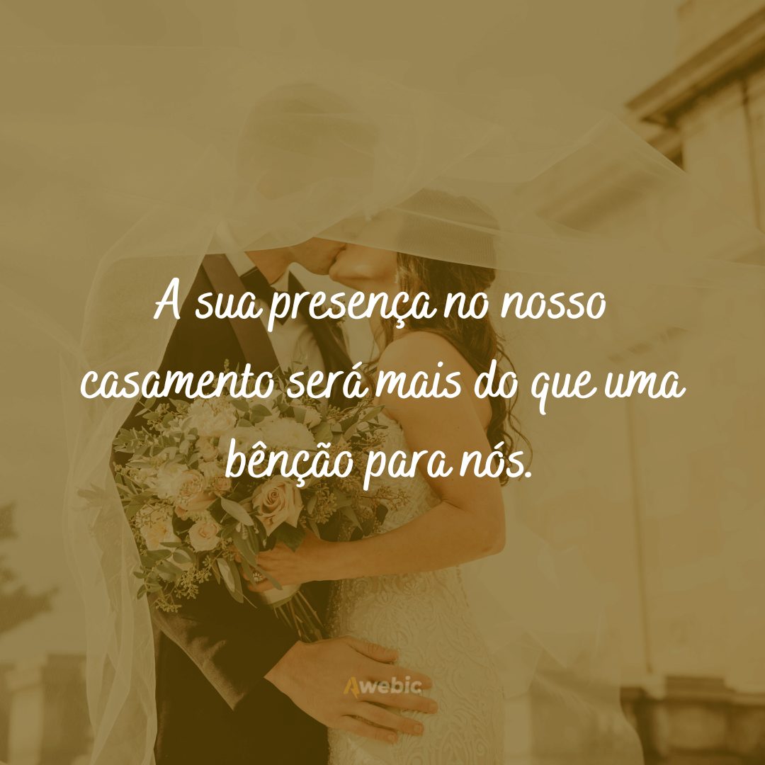 Frases para convite de Casamento