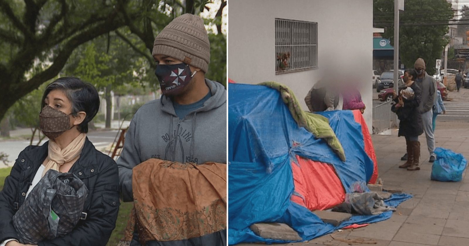 Professora cria sacos de dormir e doa para pessoas em situação de rua