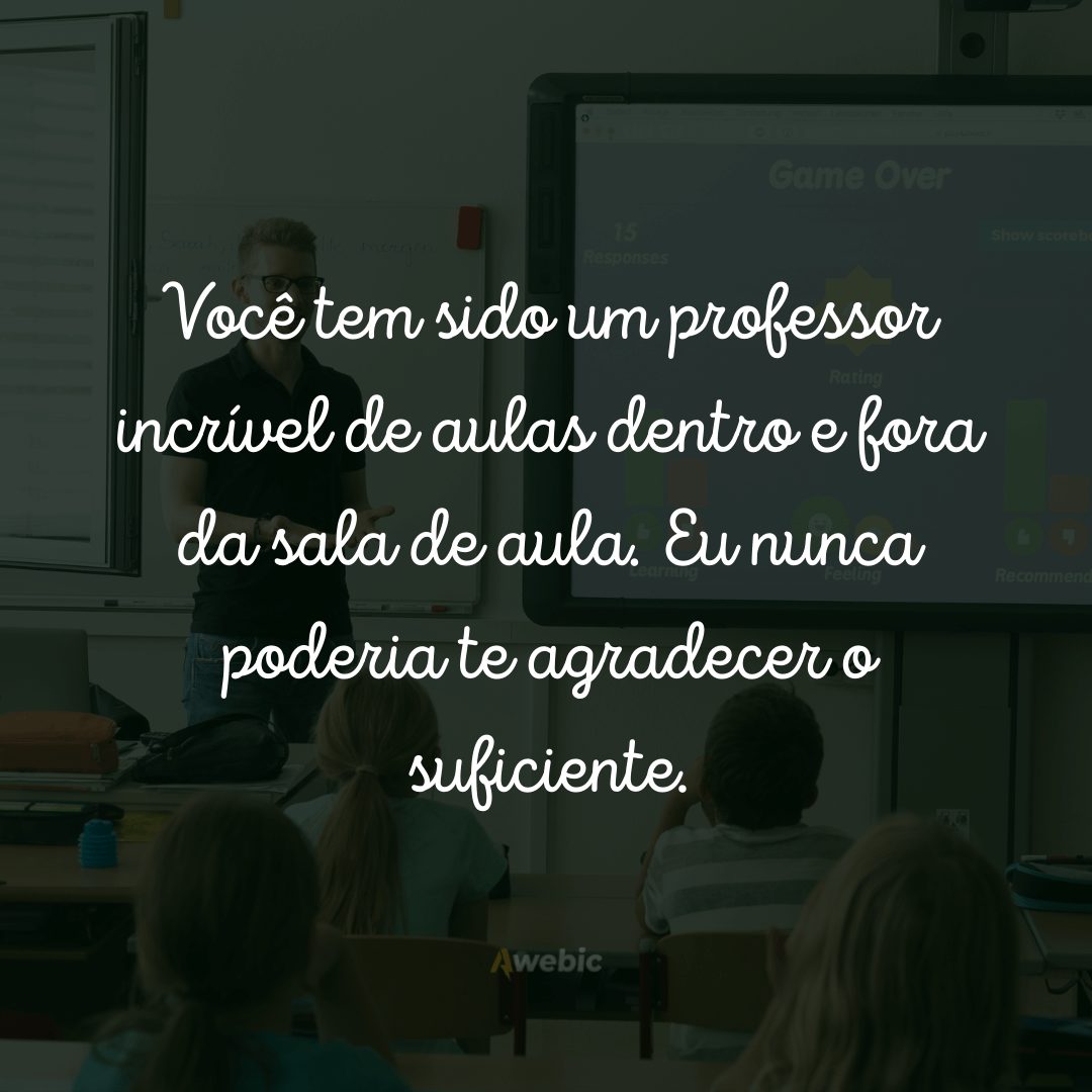 agradecimento para professores