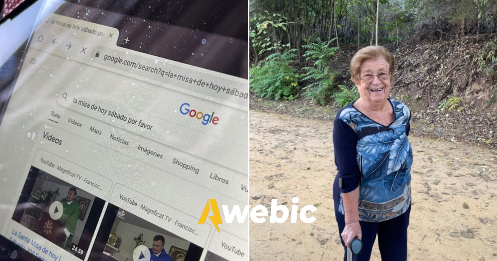 Que fofa! Vovó se torna viral por ser gentil com o Google