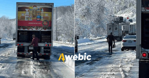 Caminhão de padaria distribui mercadoria para motoristas presos em rodovia