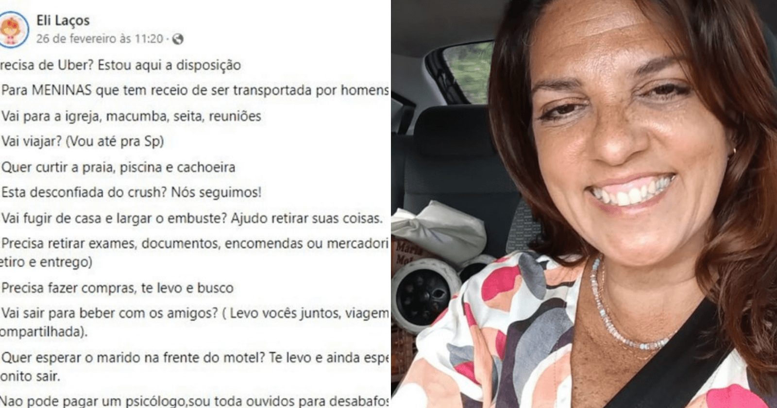 Motorista viraliza ao oferecer serviços para mulheres: ‘desconfiada do crush? Nós seguimos’