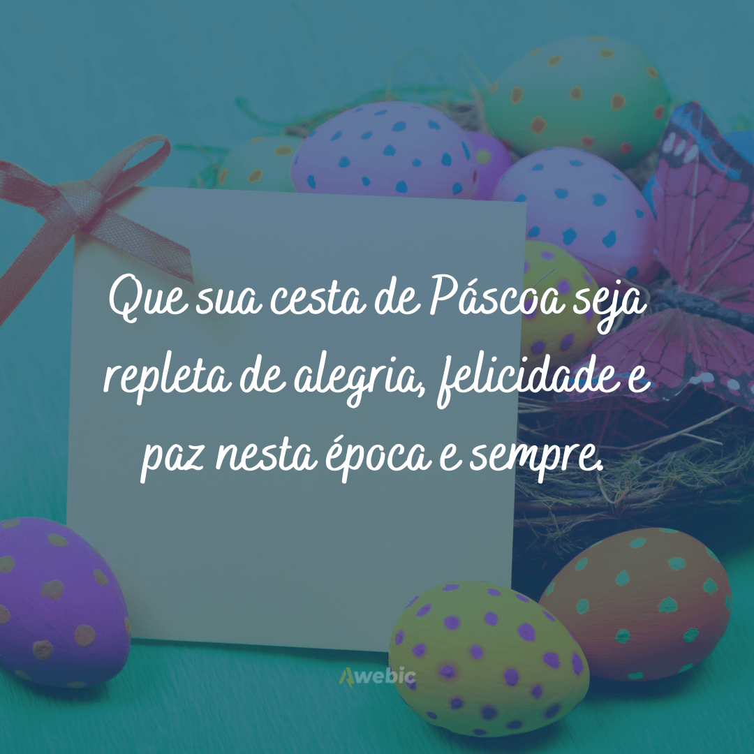 Frases para cartão de Páscoa