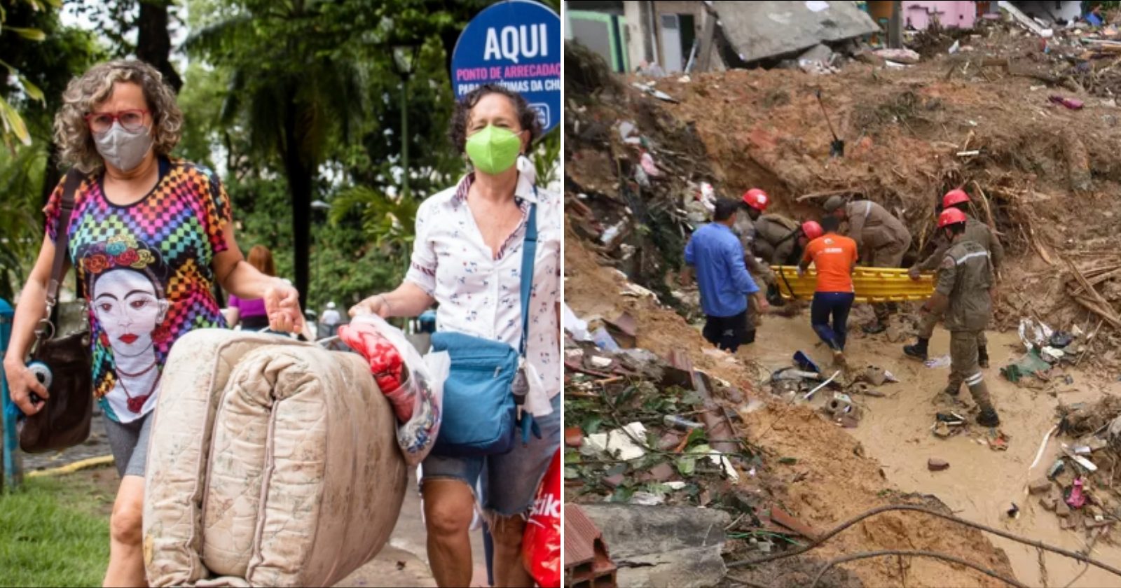 Recife solidário: campanha arrecada doações para ajudar as vítimas das chuvas