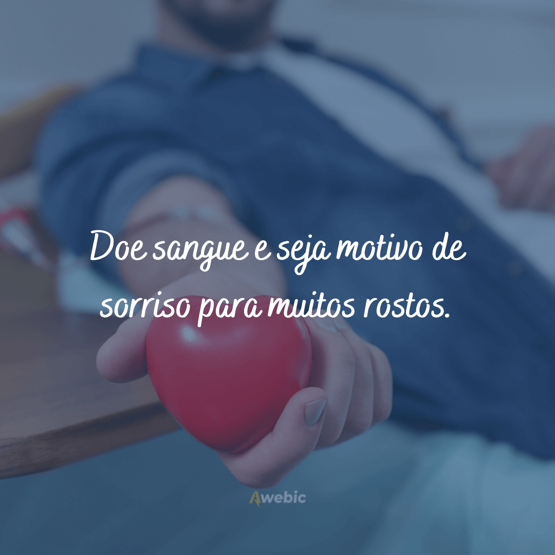 Frases sobre doar sangue