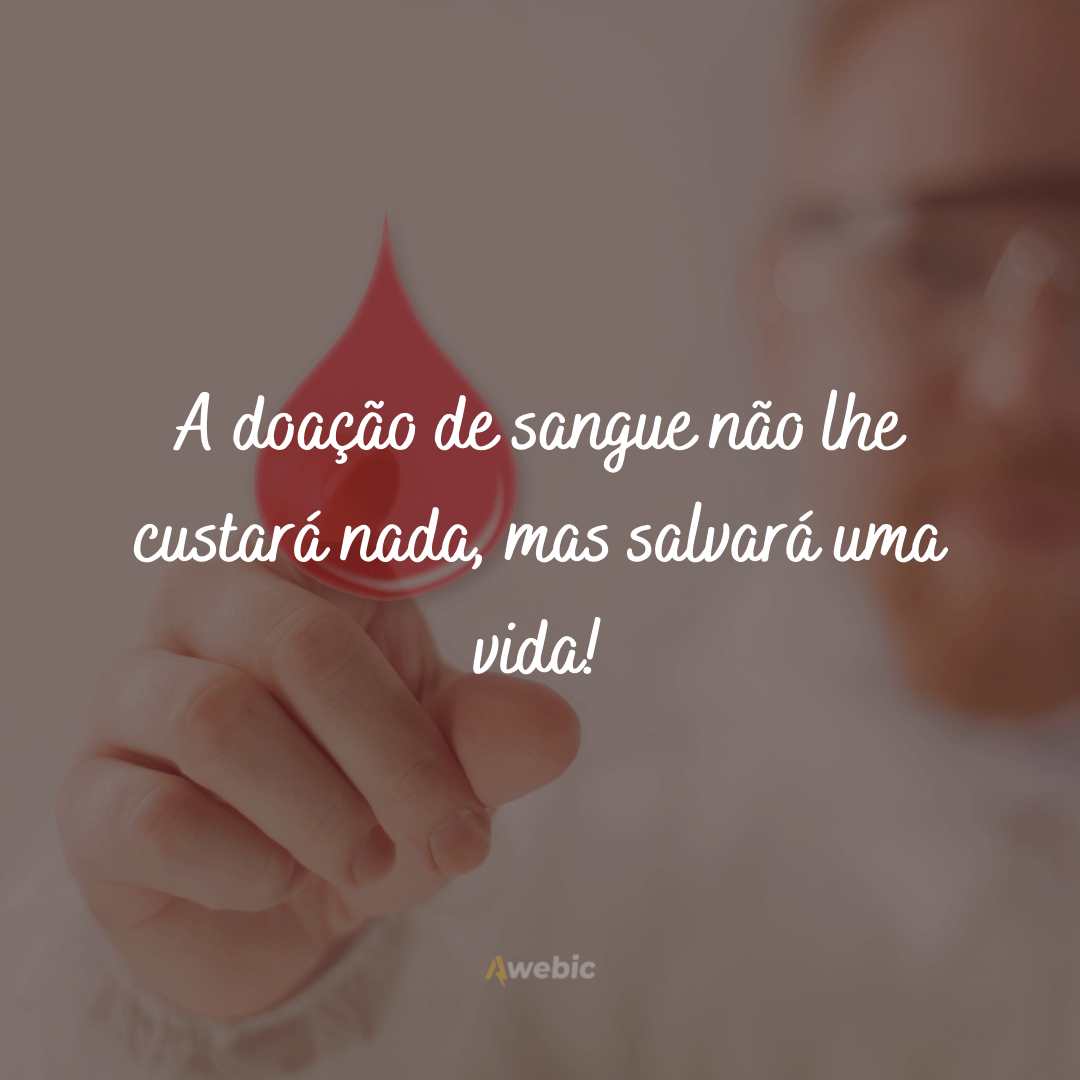 Frases sobre doar sangue