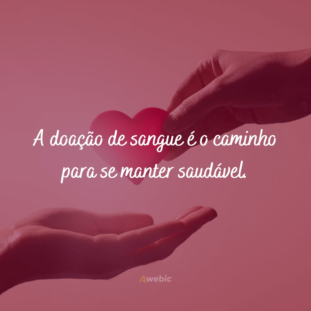 Frases sobre doar sangue