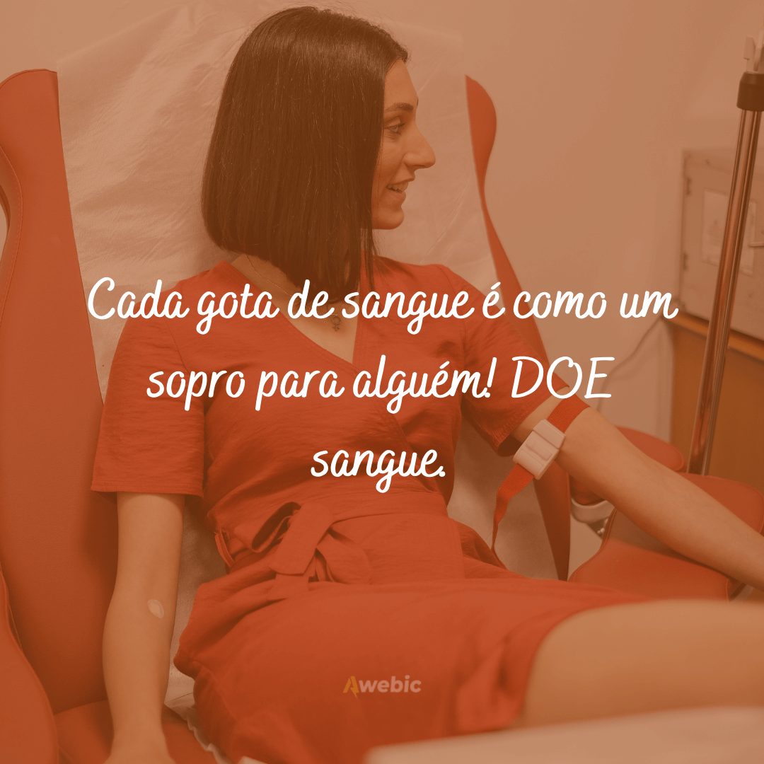 Frases sobre doar sangue