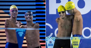 Primos que perderam os braços em acidente conquistam medalhas no Mundial de Natação