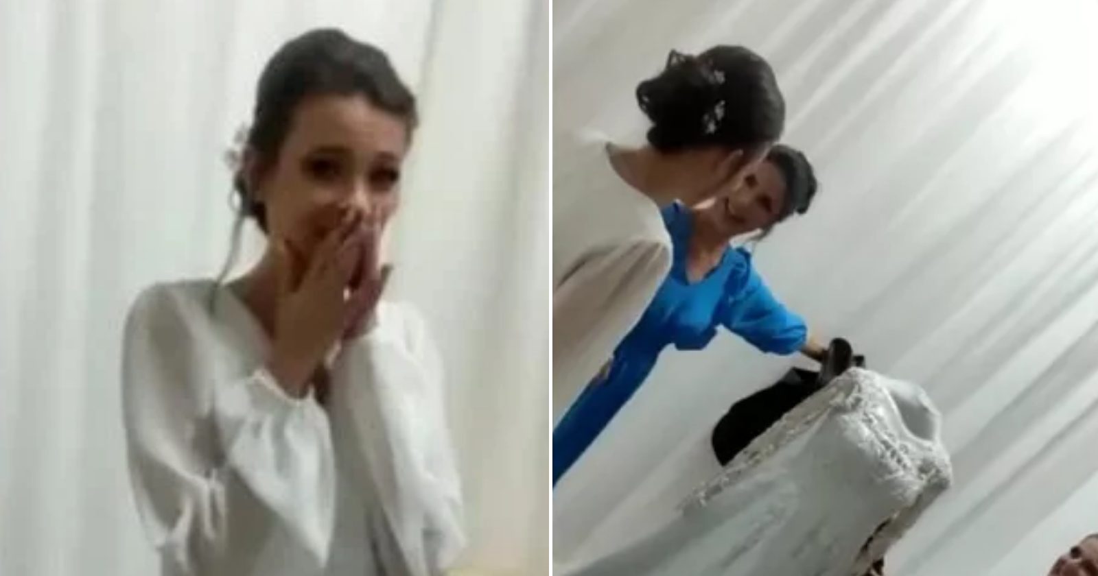 Sogra emociona noiva ao montar em segredo seu tão sonhado casamento