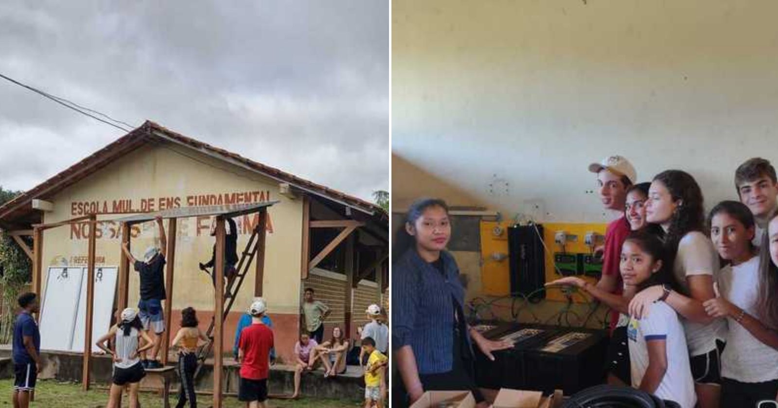 Voluntários arrecadam dinheiro para construir painéis de energia solar em escola no Pará