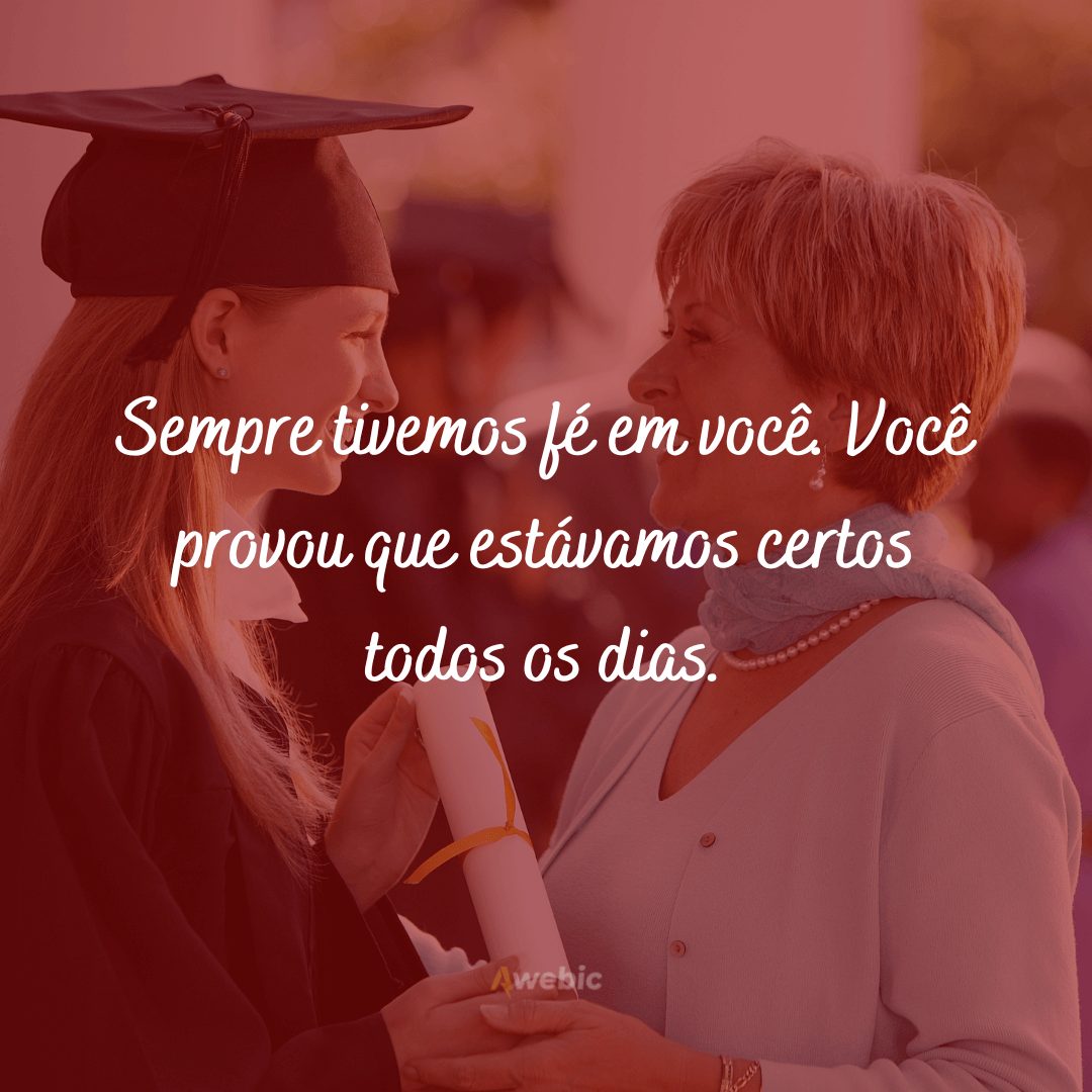 Frases de formatura para filha