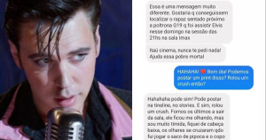 Um crush de cinema: moça pede ajuda para achar rapaz que conquistou seu coração em sessão de ‘Elvis’