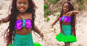 Menina de Macaé (RJ) faz ensaio lindo vestida de Ariel após ver o trailer do live action de A Pequena Sereia