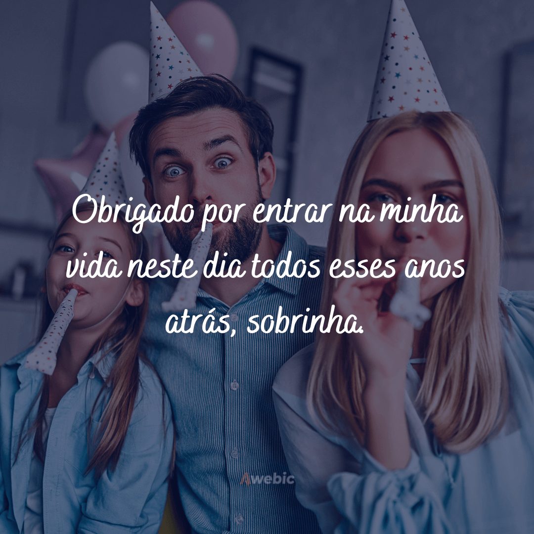 Frases de feliz aniversário para sobrinha