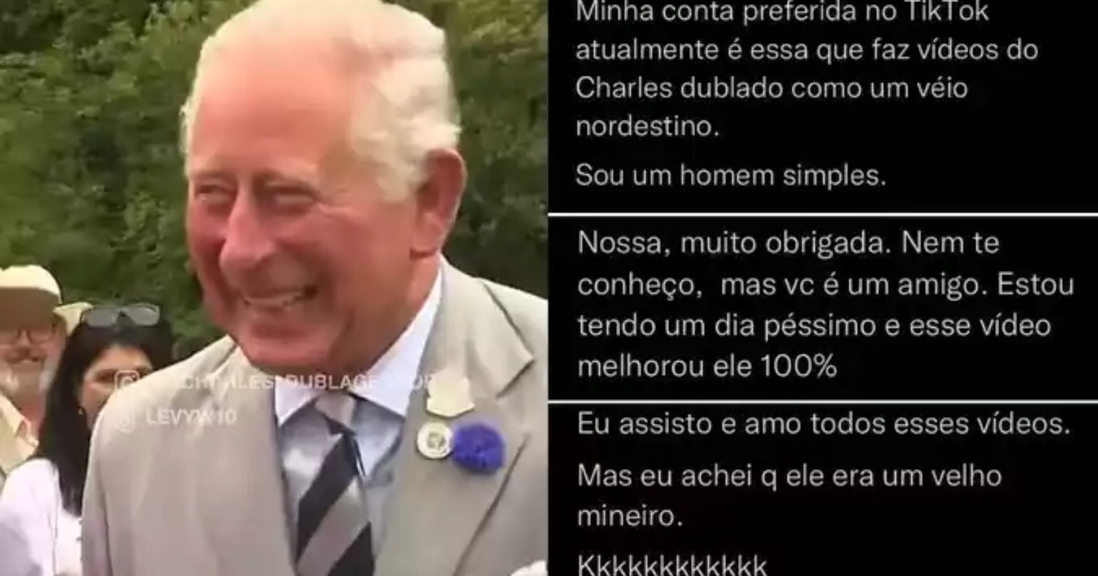 Rei Charles III falando com sotaque nordestino cai nas graças da internet; entenda