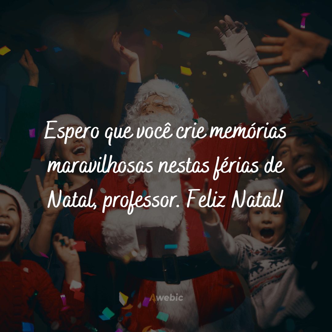 Frases de Natal para professores