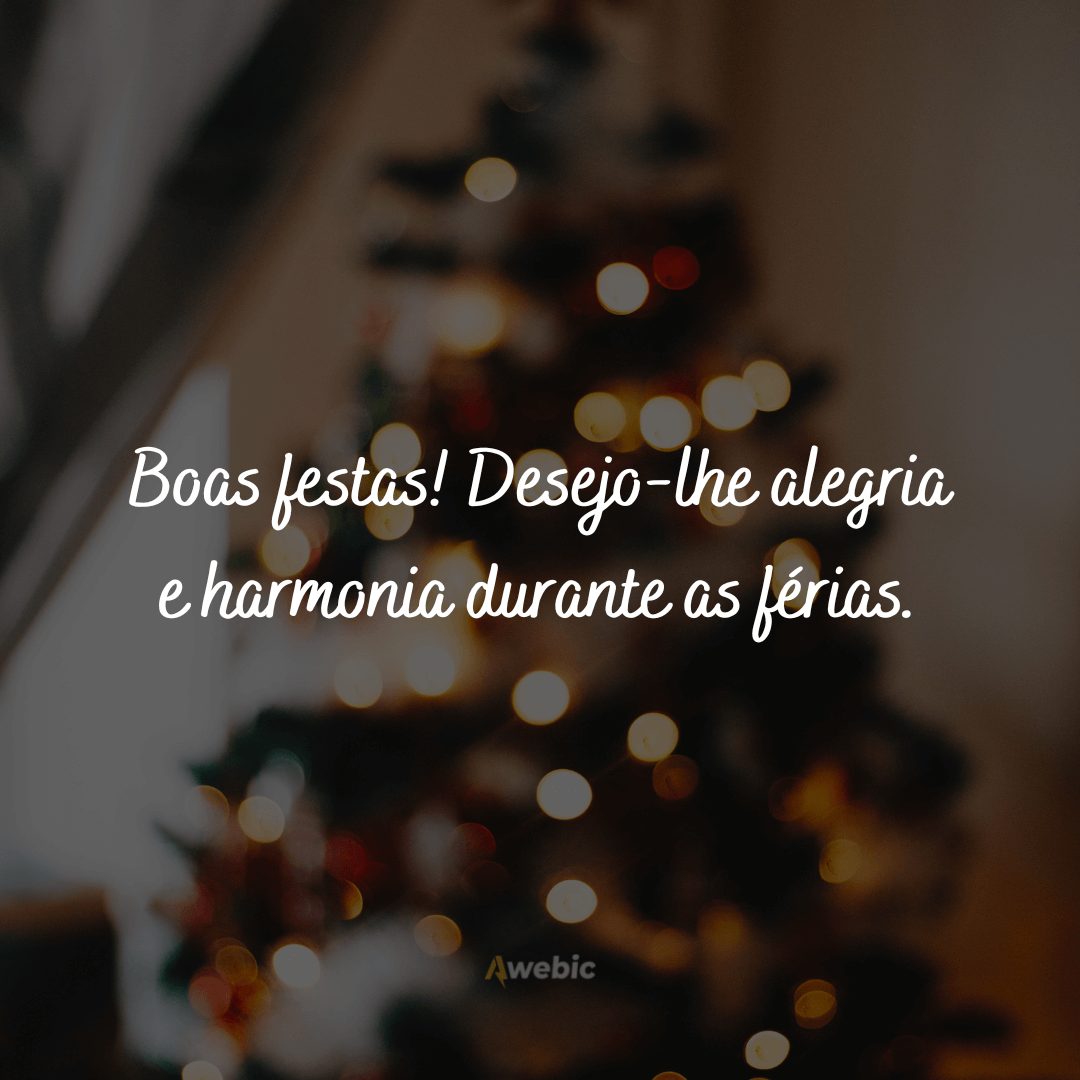 Frases curtas de boas festas