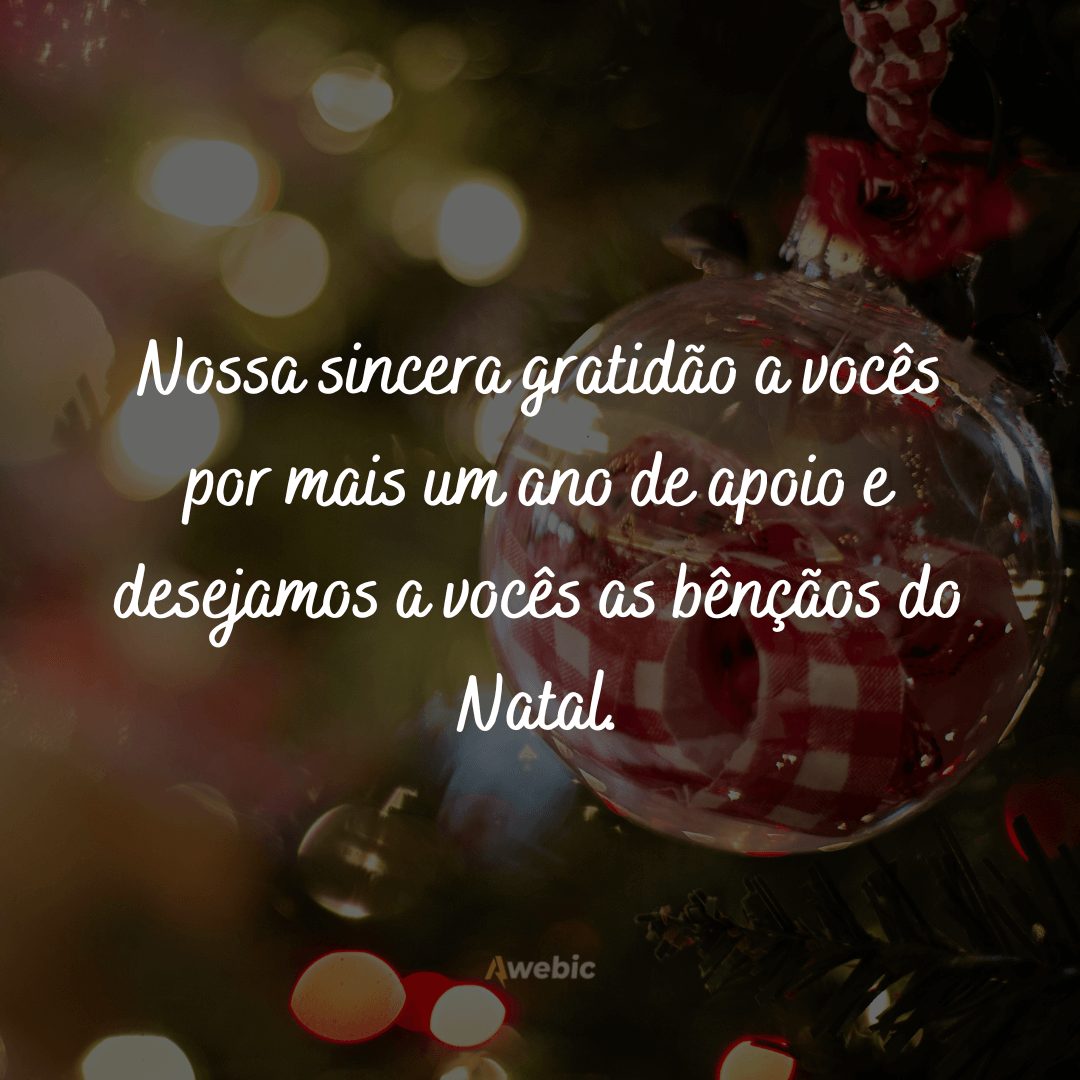 Mensagens de Natal para cliente