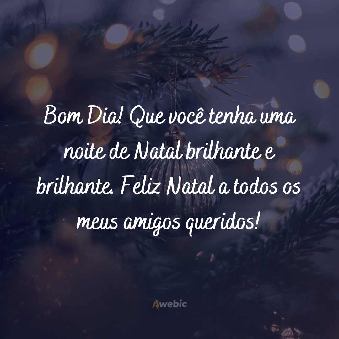 Frases de bom dia véspera de Natal