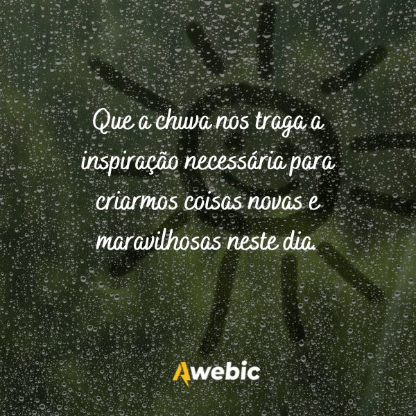 Frase de bom dia e chuva