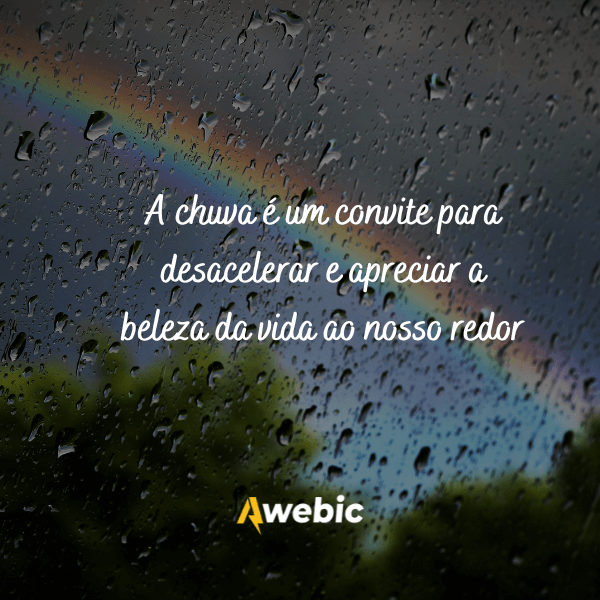 Frase de bom dia com chuva