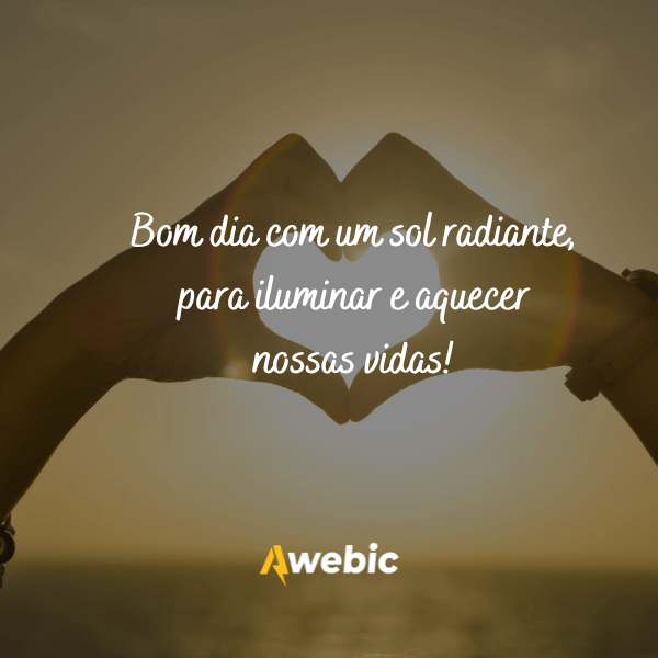 Frase de bom dia com sol